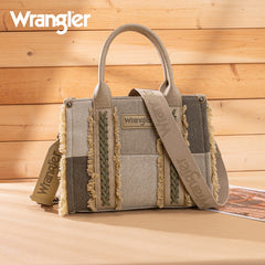 Wrangler Canvas Braided Fringe Tote Bag
