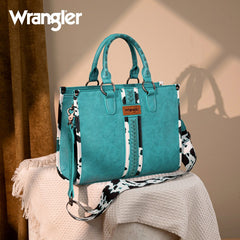 Wrangler Leopard Whipstitch Concealed Carry Tote Bag