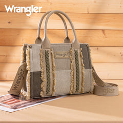 Wrangler Canvas Braided Fringe Tote Bag