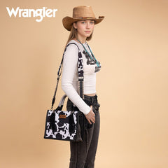 Wrangler CowPrint Rope Handle Tote Bag