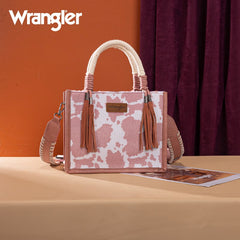 Wrangler CowPrint Rope Handle Tote Bag