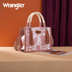 Wrangler CowPrint Rope Handle Tote Bag