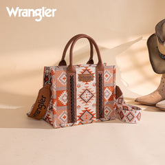 Wrangler Aztec Pattern Dual Sided Print Tote Bag