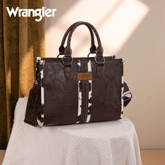 Wrangler Leopard Whipstitch Concealed Carry Tote Bag