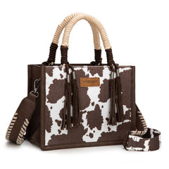 Wrangler CowPrint Rope Handle Tote Bag