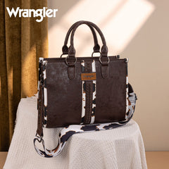 Wrangler Leopard Whipstitch Concealed Carry Tote Bag