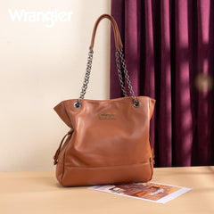 Wrangler Cow Print Chain Tote With Wallet Set