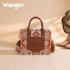 Wrangler Aztec Pattern Dual Sided Print Tote Bag