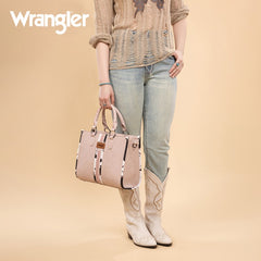 Wrangler Leopard Whipstitch Concealed Carry Tote Bag