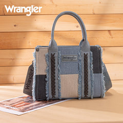 Wrangler Canvas Braided Fringe Tote Bag