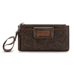 Wrangler Floral Tooled Card Wallet