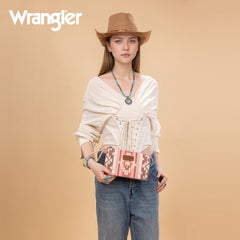 Wrangler Sherpa Aztec Canvas Clutch