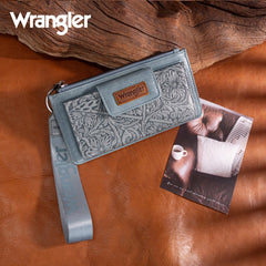 Wrangler Floral Tooled Card Wallet