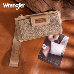 Wrangler Floral Tooled Card Wallet