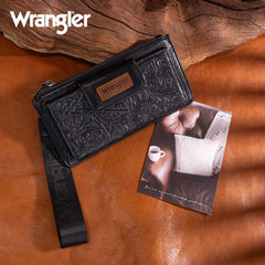 Wrangler Floral Tooled Card Wallet