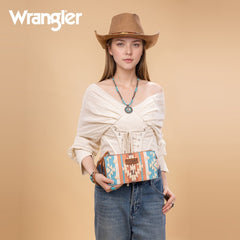 Wrangler Sherpa Aztec Canvas Clutch