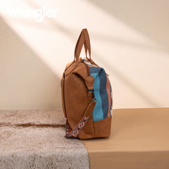 Wrangler Sherpa Aztec Canvas Duffle Bag