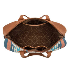 Wrangler Sherpa Aztec Canvas Duffle Bag