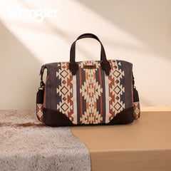 Wrangler Sherpa Aztec Canvas Duffle Bag