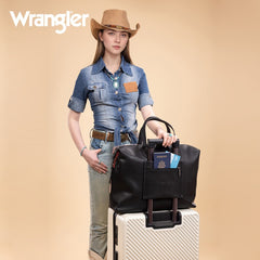 Wrangler Sherpa Aztec Canvas Duffle Bag