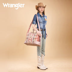 Wrangler Sherpa Aztec Canvas Duffle Bag