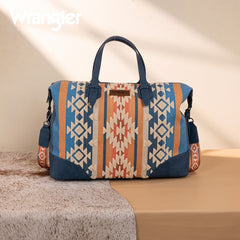 Wrangler Sherpa Aztec Canvas Duffle Bag