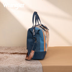 Wrangler Sherpa Aztec Canvas Duffle Bag