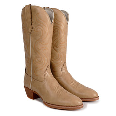 Women's Vintage Embroidered Round Toe Cowgirl Boots