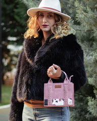 Wrangler Cow Print Accents Mini Tote Bag