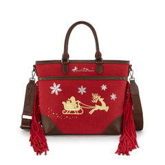 Montana West Christmas Tote Bag – Santa’s Sleigh Edition (Gift Wrapped)