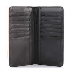 Embossed Floral Men's Bifold Long PU Leather Wallet - Cowgirl Wear
