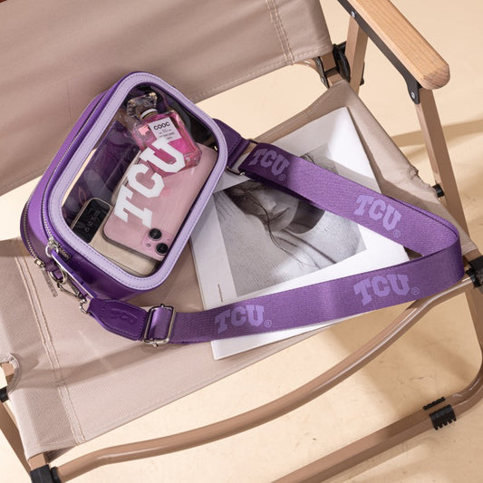 Texas Christian University Horned Frogs Clear Crossbody Bag