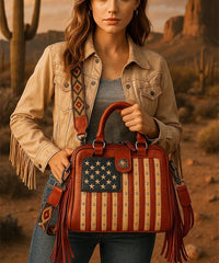 Montana West Liberty Doctor 3-Way Bag – Limited Edition Patriotic Fringe Handbag