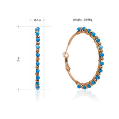 Wrangler 14K Gold Plated Natural Stone Hoop Earrings