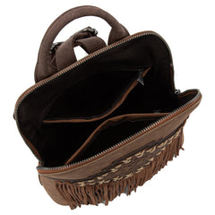 Trinity Ranch Aztec Tooled Fringe Concealed Carry Backpack
