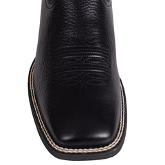 Men's Mesh Embroidered Square Toe Cowboy Boots