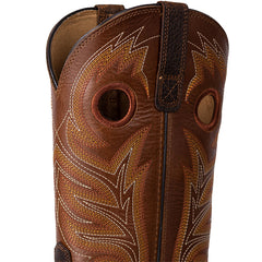 Men's Pull-On Embroidered Square Toe Western Boots