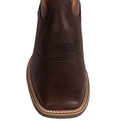 Men's Pull-On Embroidered Square Toe Western Boots