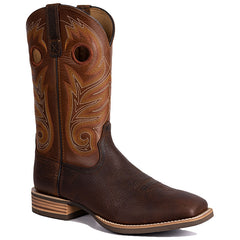 Men's Pull-On Embroidered Square Toe Western Boots
