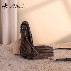 Trinity Ranch Fringe Hair-On Cowhide Crossbody