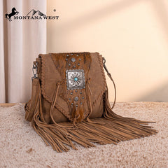 Trinity Ranch Fringe Hair-On Cowhide Crossbody