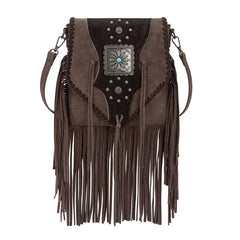 Trinity Ranch Fringe Hair-On Cowhide Crossbody