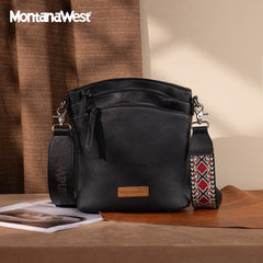 Montana West Double Compartments Crossbody Purse