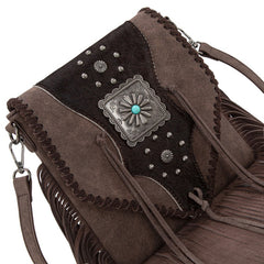Trinity Ranch Fringe Hair-On Cowhide Crossbody
