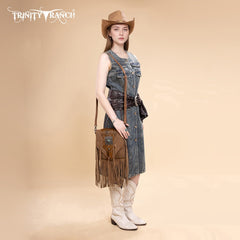 Trinity Ranch Fringe Hair-On Cowhide Crossbody