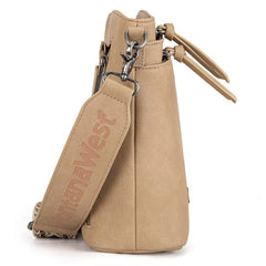 Montana West Double Compartments Crossbody Purse