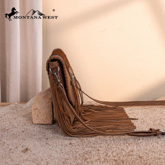 Trinity Ranch Fringe Hair-On Cowhide Crossbody