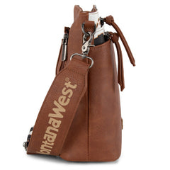 Montana West Double Compartments Crossbody Purse