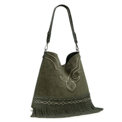 Montana West Boot Stitch Fringe Hobo Bag