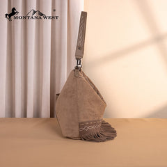 Montana West Boot Stitch Fringe Hobo Bag